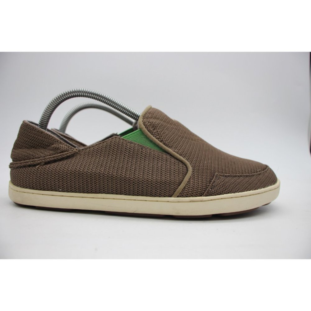 Olukai Nohea Mesh Loafers Shoes Men's Size US 8 EU 41 Brown Casual Slip On